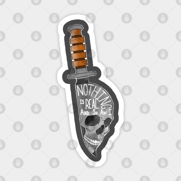 Knife Skull Sticker by Smaragus